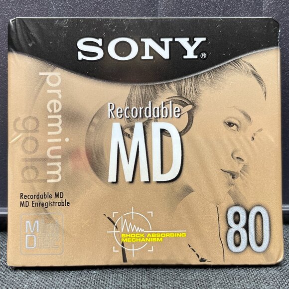 Sony Other - NWOT- Sealed Sony MDW80PL Premium Gold MiniDisc, Recordable, 80 Minutes